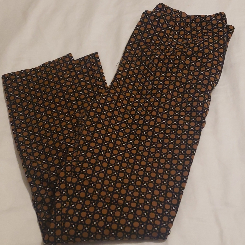 Anthropologie Essential Slim Pants Indie Sleaze Geometric Print Size 4 - Picture 3 of 10